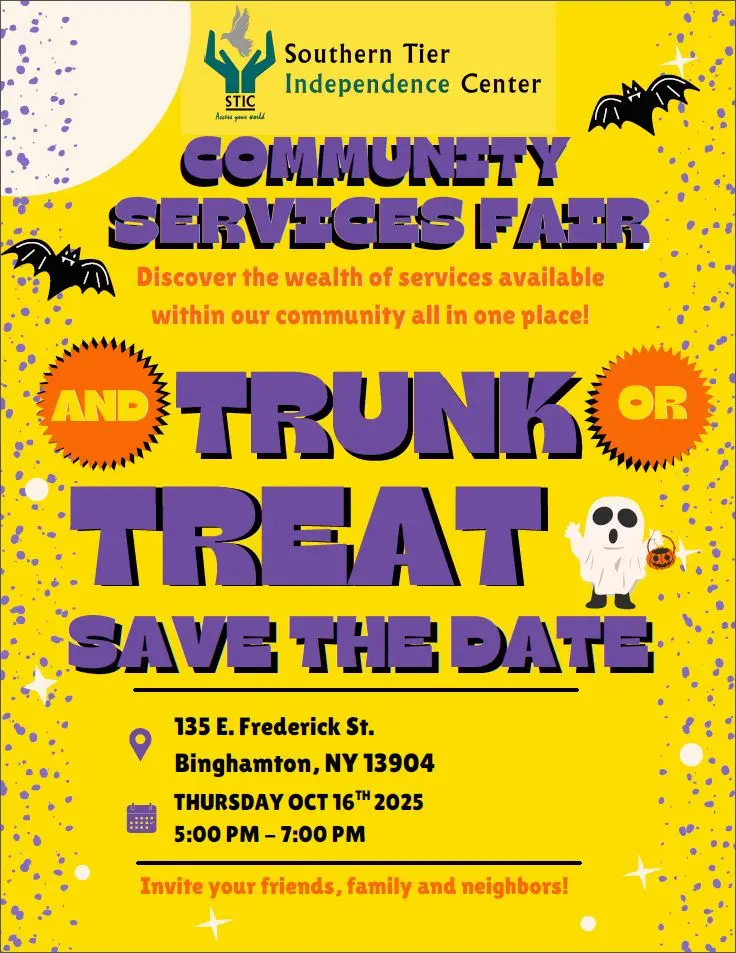 Image shows a spooky themed flier. Save the date, Thursday October 16th from 5pm to 7pm