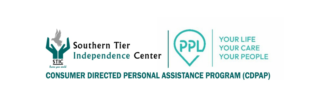Banner for the consumer directed personal assistance program.. Including both the STIC and PPL logos.