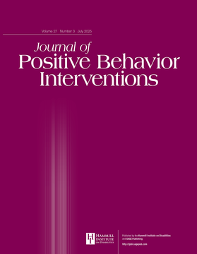 Journal Of Positive Behavior Interventions Volume 13 Number 1